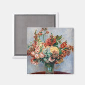 ピエール・オーギュストルノアール – 花瓶の中の花 マグネット (正面/裏面)