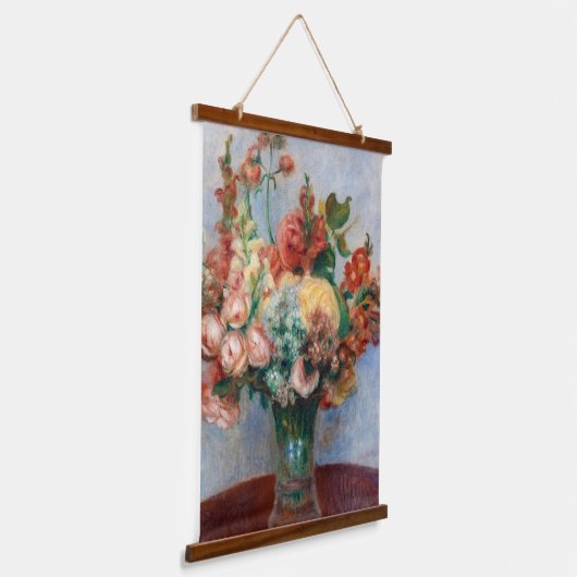ピエール・オーギュストルノアール – 花瓶の中の花 吊り下げ型タペストリー (傾斜あり)