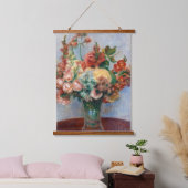 ピエール・オーギュストルノアール – 花瓶の中の花 吊り下げ型タペストリー (寝室)
