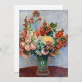 ピエール・オーギュストルノアール – 花瓶の中の花 招待状 (正面/裏面)