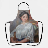 ピエール・オーギュストルノアール – 若い女性の着席 エプロン (正面)