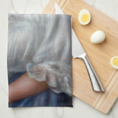 ピエール・オーギュストルノアール – 若い女性の着席 キッチンタオル (四つ折り)