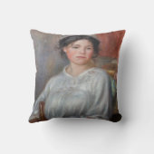 ピエール・オーギュストルノアール – 若い女性の着席 クッション (裏面)