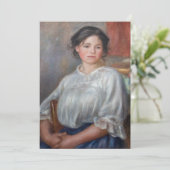 ピエール・オーギュストルノアール – 若い女性の着席 サンキューカード (スタンド正面)