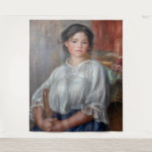 ピエール・オーギュストルノアール – 若い女性の着席 タペストリー (正面)