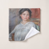 ピエール・オーギュストルノアール – 若い女性の着席 バスタオルセット (ウォッシュタオル)