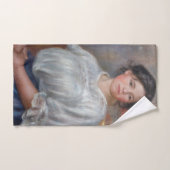 ピエール・オーギュストルノアール – 若い女性の着席 バスタオルセット (ハンドタオル)