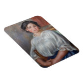 ピエール・オーギュストルノアール – 若い女性の着席 マグネット (右側)