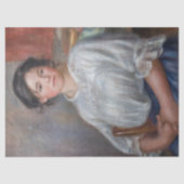 ピエール・オーギュストルノアール – 若い女性の着席 薄葉紙 (正面)