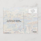 ピエール=オーギュスト・ルノアールによるゲルンジーのビーチで ポストカード (裏面)