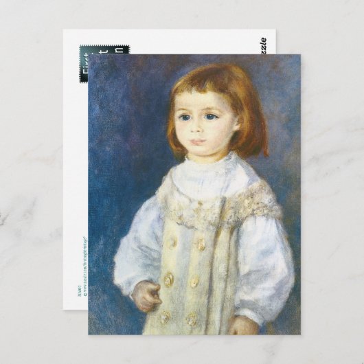 ピエール・オーギュスト・ルノアールによるホワイトの子 ポストカード (正面/裏面)