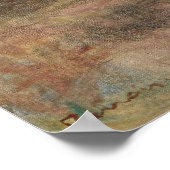 ピエール=オーギュスト・ルノアールによる緑の花瓶のバラ ポスター (角)