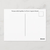 ピエール・オーギュスト・ルノアールのキャペリンを持つ女性 ポストカード (裏面)