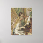 ピエール=オーギュスト・ルノアールのピアノの少女 キャンバスプリント (正面)