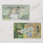 ピエール・オーギュスト・ルノアールのフープの少女 名刺 (正面/裏面)