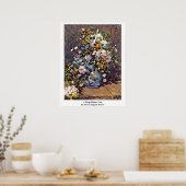 ピエール=オーギュスト・ルノアールの大きな花瓶 ポスター (キッチン)