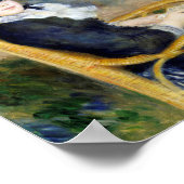 ピエール=オーギュスト・ルノアールの海辺に座る女性 ポスター (角)