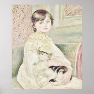 ピエール・オーギュスト・ルノアールの猫の子ども ポスター