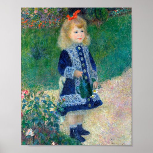 ピエール=オーギュスト・ルノイさんのお水飲み缶の少女 ポスター (正面)