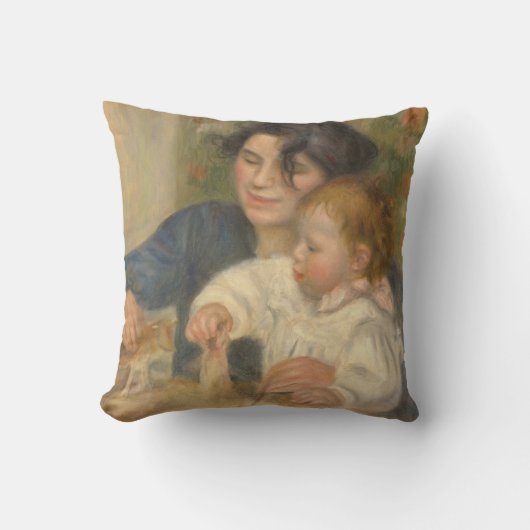 ピエール・オーギュスト・ルノワールによるガブリエルとジャン クッション (正面)