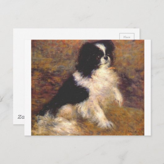 ピエール＝オーギュスト・ルノワールによる日本の犬タマ ポストカード (正面/裏面)