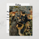 ピエール＝オーギュスト・ルノワールの傘(1883年) 招待状 (正面/裏面)