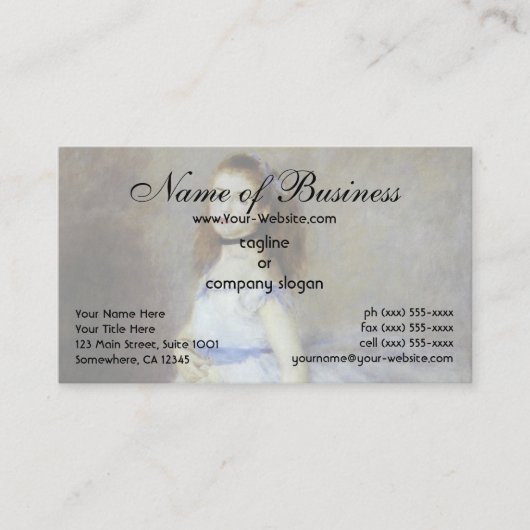 ピエール・オーギュスト・ルノワールの『バレエダンサー』 名刺 (正面)