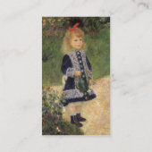 ピエール・オーギュスト・ルノワールの「水差しを持つ少女」 名刺 (裏面)