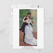ピエール=オーギュスト・ルノワールの「都会のダンス」 ポストカード (正面/裏面)