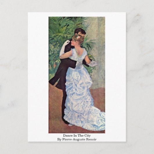 ピエール=オーギュスト・ルノワールの「都会のダンス」 ポストカード (正面)
