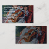 ピエール=オーギュスト・ルノワール著ギター奏者 名刺 (正面/裏面)