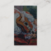 ピエール=オーギュスト・ルノワール著ギター奏者 名刺 (裏面)