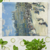 ピエール=オーギュスト・ルノワール著Pont Neufパリ キッチンタオル (折り畳み)