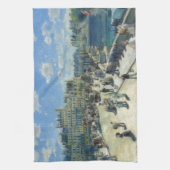 ピエール=オーギュスト・ルノワール著Pont Neufパリ キッチンタオル (縦)