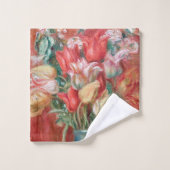 ピエール=オーギュスト・ルノワール - チューリップの花束 バスタオルセット (ウォッシュタオル)