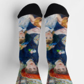 ピエール=オーギュスト・ルノワール - テラスに座る二人の姉妹 ソックス (上部)