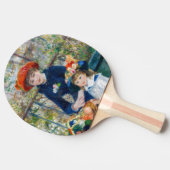 ピエール＝オーギュスト・ルノワール - テラスに座る姉妹たち 卓球ラケット (横)