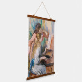 ピエール=オーギュスト・ルノワール - ピアノの少女たち 吊り下げ型タペストリー (傾斜あり)