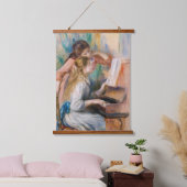 ピエール=オーギュスト・ルノワール - ピアノの少女たち 吊り下げ型タペストリー (寝室)