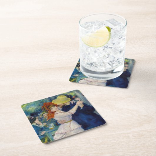 ピエール=オーギュスト・ルノワール - ブージヴァルの舞踏会 スクエアペーパーコースター (インサイチュ)