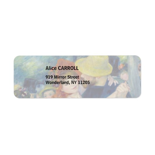 ピエール=オーギュスト・ルノワール - ブージヴァルの舞踏会 ラベル (正面)