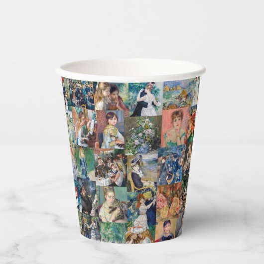 ピエール=オーギュスト・ルノワール -傑作パッチワーク 紙コップ (正面)