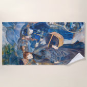 ピエール=オーギュスト・ルノワール - 傘を持つ人々 ビーチタオル (正面)