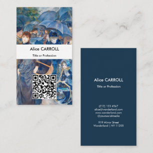ピエール＝オーギュスト・ルノワール - 傘 - QRコード 名刺