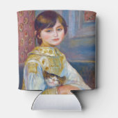 ピエール=オーギュスト・ルノワール - 子猫を持つ少女 缶クーラー (裏面)