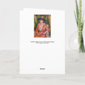 ピエール=オーギュスト・ルノワール - 座る女性の肖像 カード (裏面)