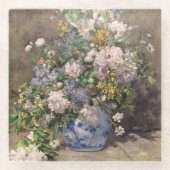 ピエール=オーギュスト・ルノワール 春の花束 ガラスコースター (正面)