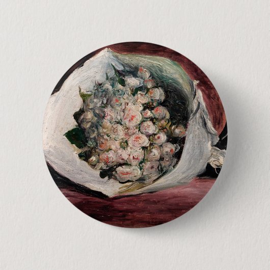 ピエール=オーギュスト・ルノワール - 花束の箱 缶バッジ (正面)