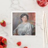 ピエール=オーギュスト・ルノワール - 若い女性が座る スタンダードカクテルナプキン (インサイチュ)