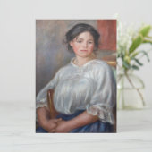 ピエール=オーギュスト・ルノワール - 若い女性が座る 招待状 (スタンド正面)